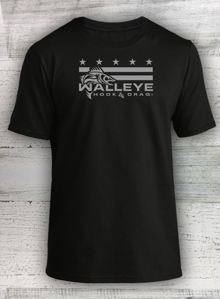 HD Fish - Subdued MERICANA - Short Sleeve - available in Catfish Walleye Crappie Bass