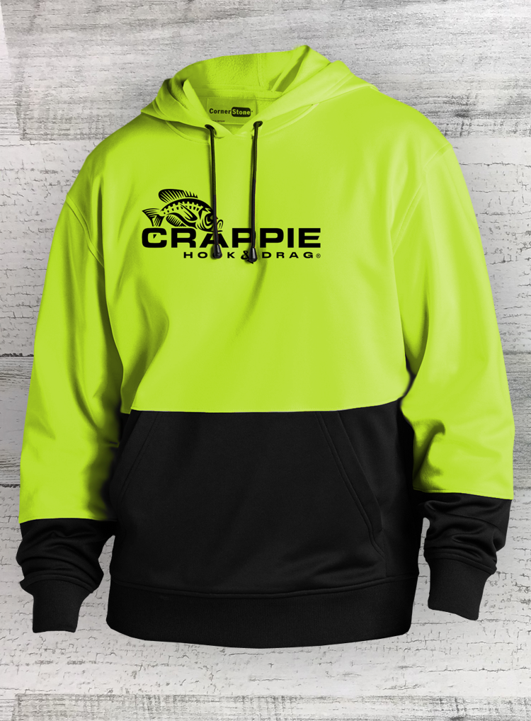 HD Fish - Sport Series - Enhanced Visibility Fleece Pull over Hoodie - Catfish Walleye Crappie Bass