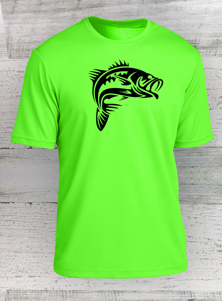 HD Fish Modern Retro - Racer Mesh Short Sleeve Tee - Catfish Walleye Crappie and Bass