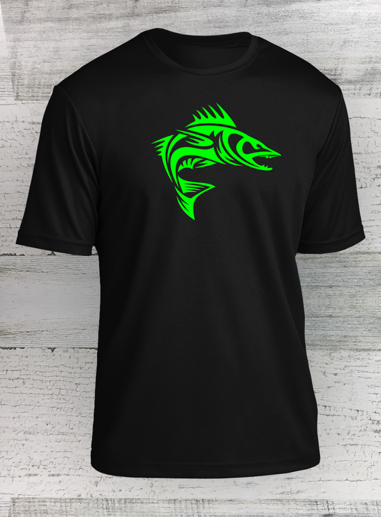 HD Fish Modern Retro - Racer Mesh Short Sleeve Tee - Catfish Walleye Crappie and Bass